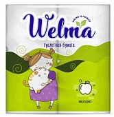 Велма (Welma) бумага туалетная двухслойная Яблоко, 4 шт, 